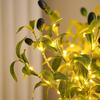 LED Olivenzweig Lichterkette - Dekorativer Blumiger Plastik Zweig für Zuhause, Weihnachten, Halloween, Kaffeehaus-Vase & Tischdekoration