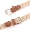 Zinc Zinc Alloy Pin Buckle Elastic Waistband Knitted Thin Stretch Waist Belts Casual Woven Belt  Students