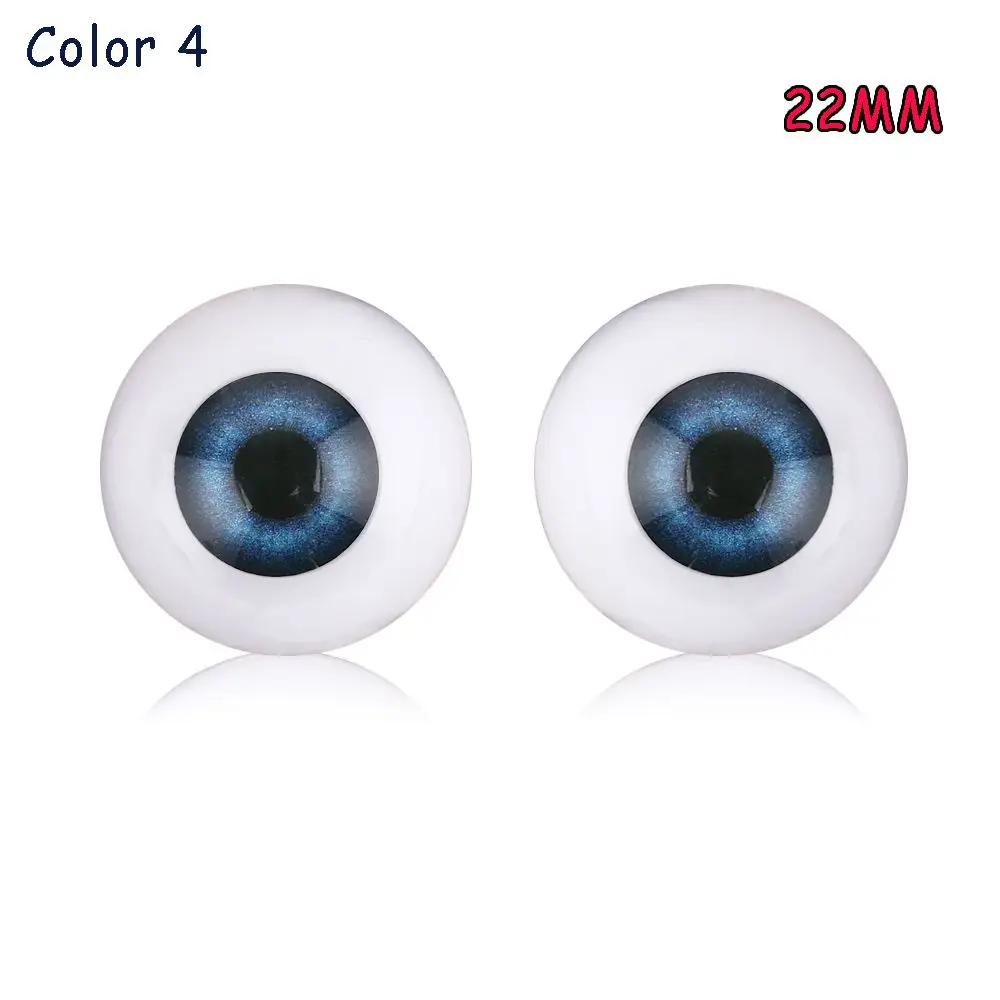 1pair 20mm 22mm 24mm Realistic Half Round Craft Accessories Acrylic DIY Eyeballs Reborn Doll Eyes BJD Mini Easy Use Simulation