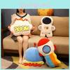 New Space Astronaut Plush Rocket Spaceship Pillow Sofa Cushion Bomb Mars Stuffed Toy Children's Doll