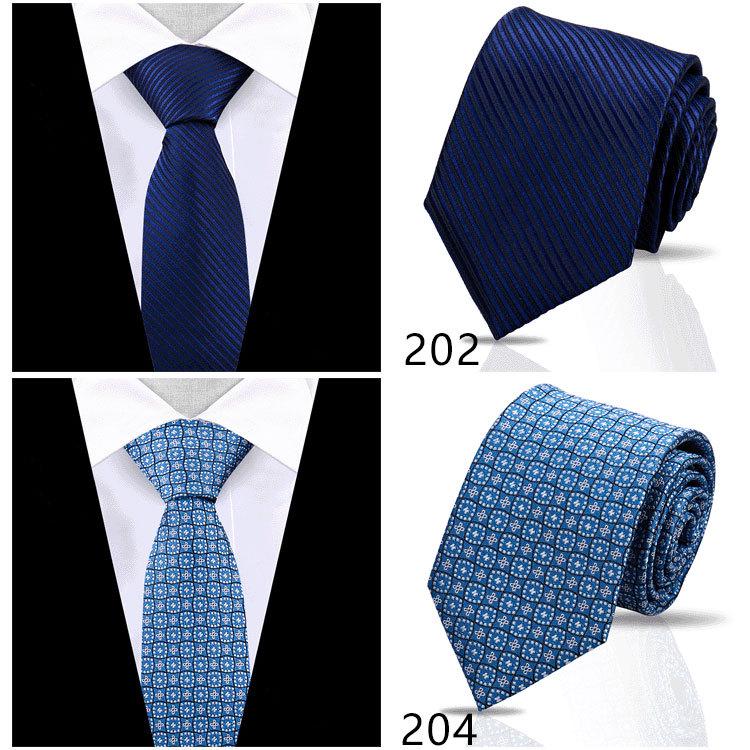 Men's High-Grade Black and Red Striped Silk Tie for Formal and Wedding Wear - 8CM