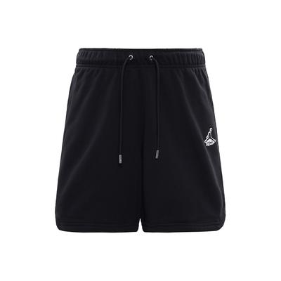 Essentials Logo Mid-Waist Cotton Casual Shorts V1 Men Bottoms Black DA9823-010
