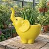 Elephant Shape Succulent Flower Pot Practical Bonsai Vase Elephant Vase  Desktop Ornament