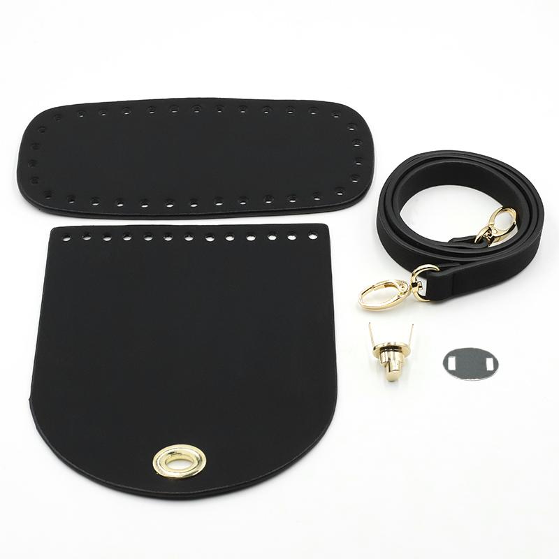 Handmade DIY Leather Bag Bottom Handbag Woven Set Shoulder Strap Crossbody Handle Crochet Bags Knitting Hardware Accessories