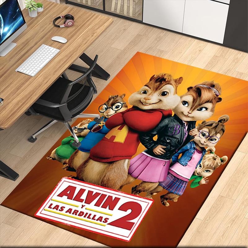Alvin and the Chipmunks Printed Carpetrugfor Office Chair Living Room Bedroom Kitchen Room Decor Gifts
