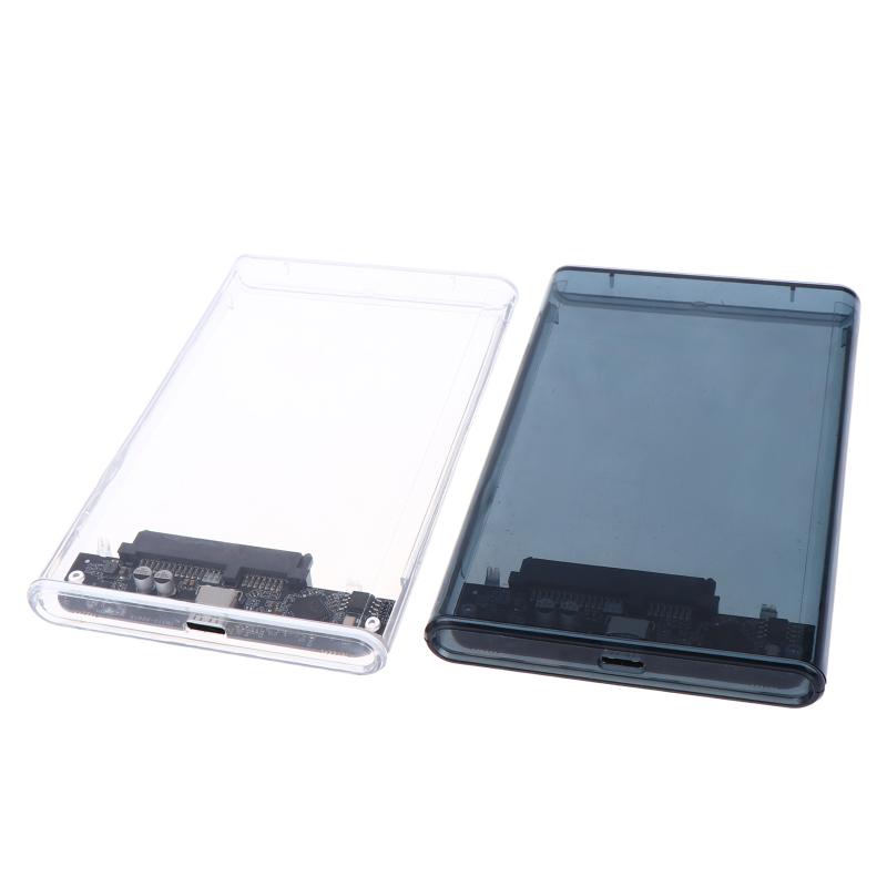 Usb Type C 2.5 Inch External Storage Case Sata To Usb 5Gbps Hdd Ssd Case Transparent Hard Drive Enclosure Support For Pc Laptops
