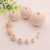 Plain Natural Unfinished Wooden Beads Choice of Size Jewellery, Dolls