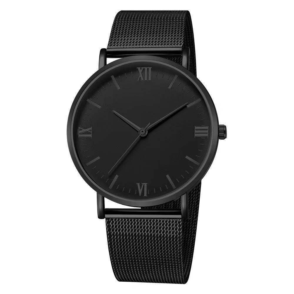 Eaby Simple Couple Quartz Fashion Watch Mesh Strap Men'S Watch