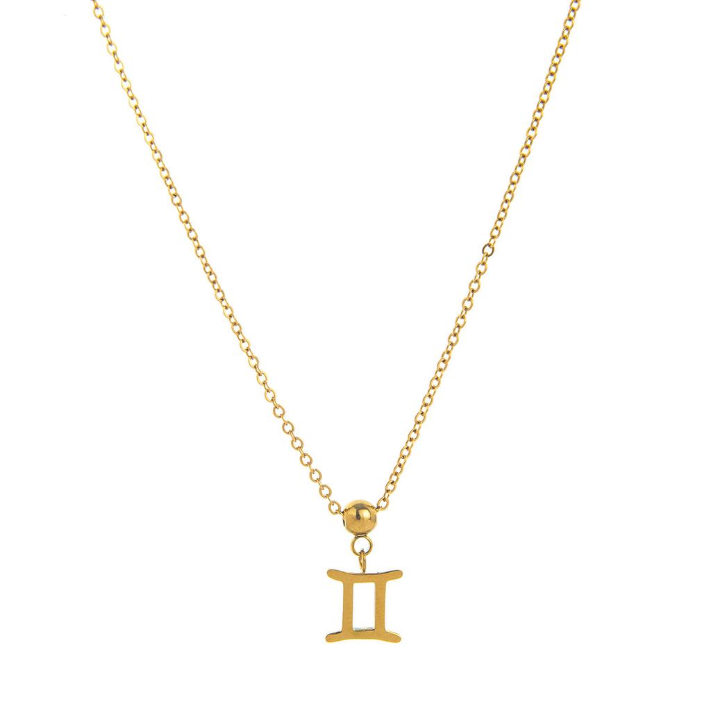 Stainless Steel 12 Constellation Pendant 12 Constellation Symbol Pendant Necklace Bracelet Furnace Vacuum Plating Color Retention