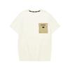 Outdoor Series Functional Pocket Comfortable Soft Knit Short Sleeve T-Shirt Unisex Tops Cream Off-White L124U151-00NA