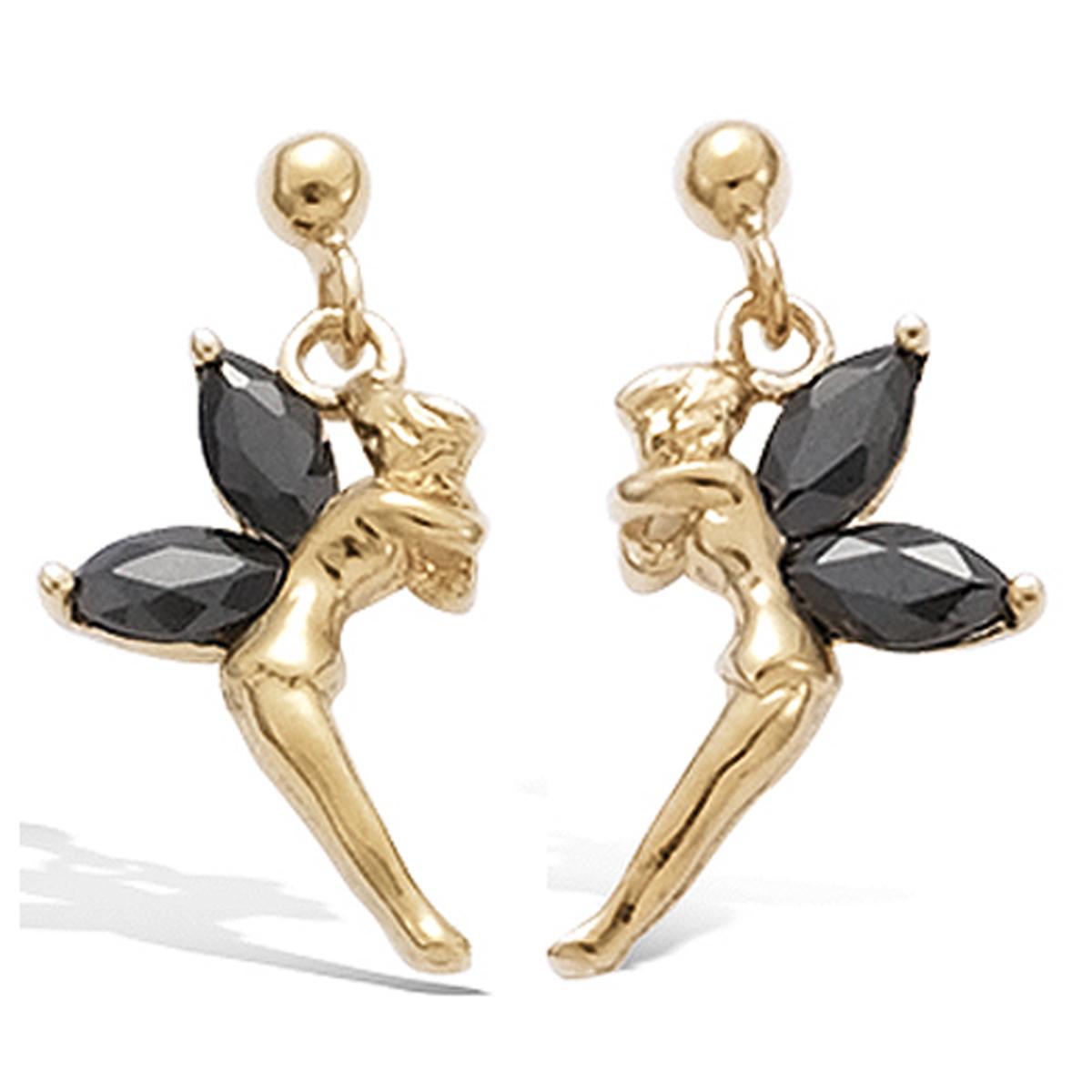 

Les Trésors De Lily [B7582] - Серьги с позолотой Tinkerbell Черное золото - 19 мм