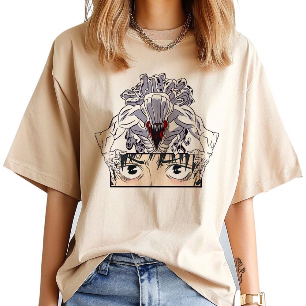 Jujutsu Kaisen Gojo tshirt Women hip hop Breathable aesthetic 2000s anime Punk top tees University Pop Culture streetwear kawaii