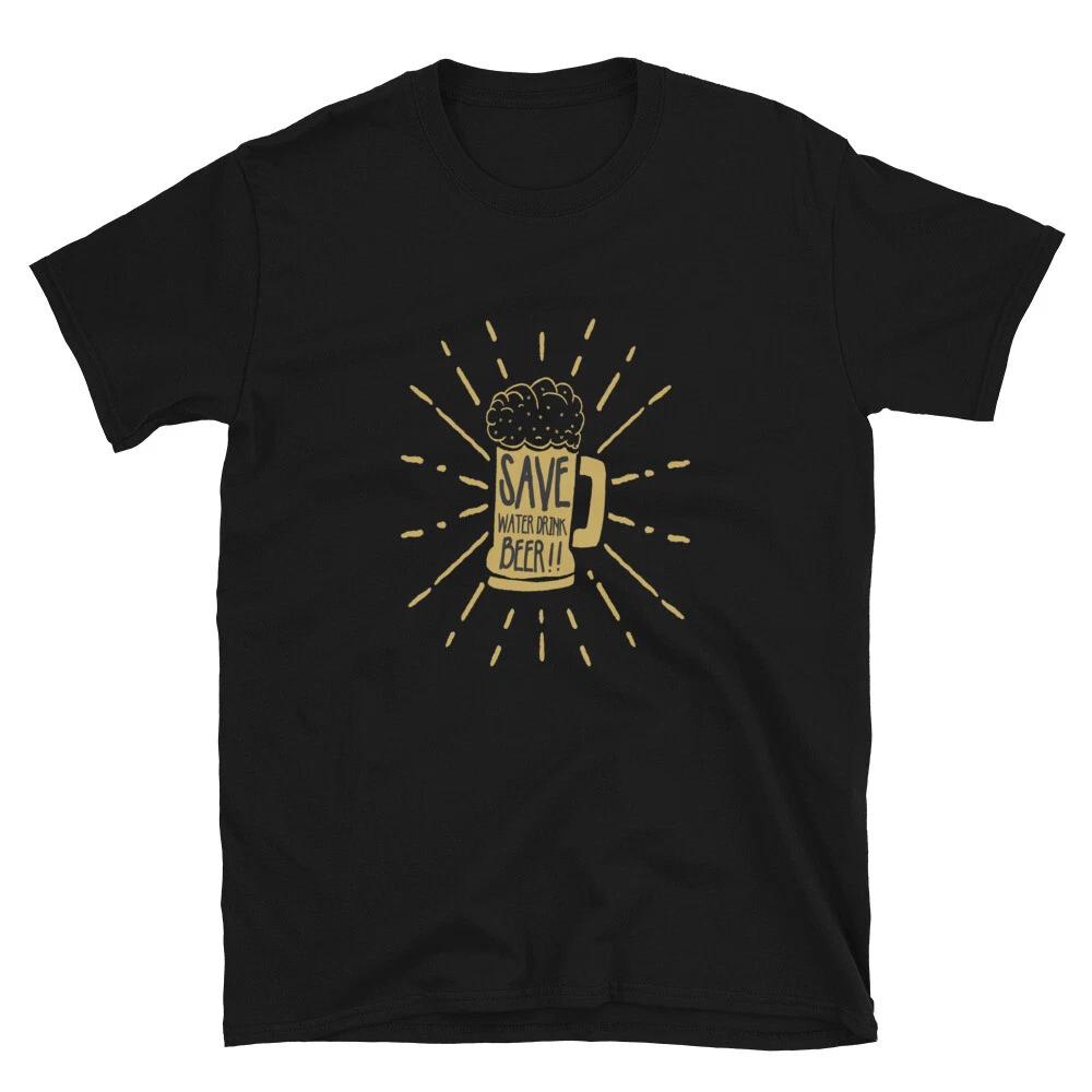 Save Water Drink Beer Graffiti Activism Classic Fit T-Shirt S