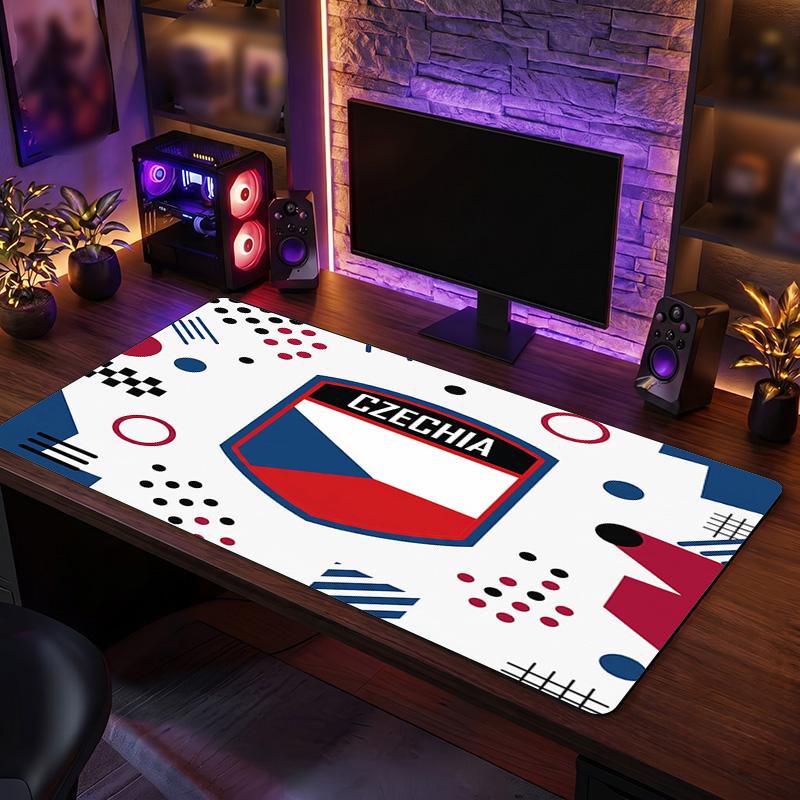 Republi Football Crest Mouse Pad, Extended Non Slip Rubber Desk Mat for Gaming Office Laptop Fan Gift