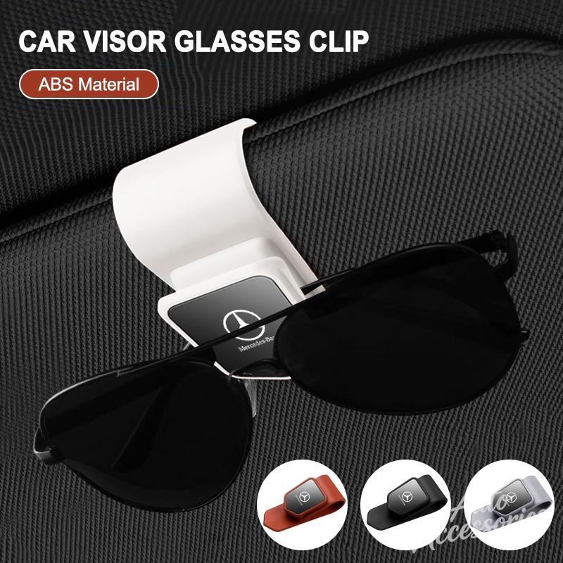 FSI1 Car Sun Visor Glasses Holder Sunglasses Case Eyeglasses Clip For Mercedes Benz AMG GLE GLS CLS GLC CLA GLA GLK W205 W203 Sticker