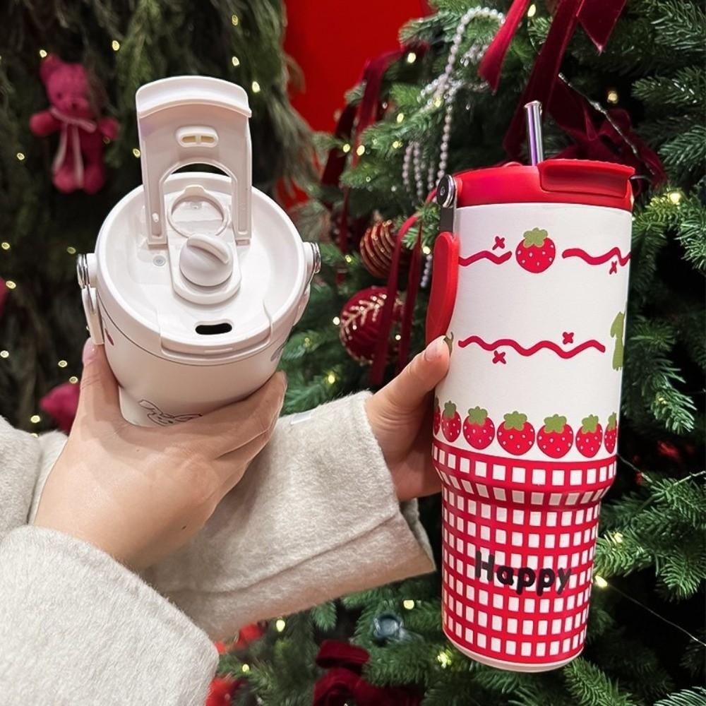 900ml Insulated Cup Stainless Steel Insulation Or Cooling Thermal Water Bottle with Lifting Hand High-Capacity Vacuum Flask