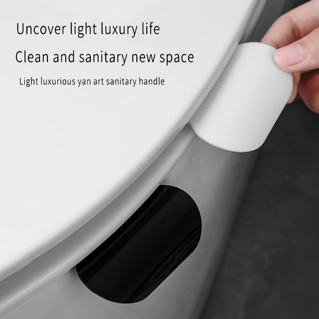 Pack of 2 Toilet Seat Lifter Self-adhesive Universal Closestool Lid Lifting Handles Travel Removable Clean Cover Holder