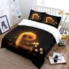 Cute Hedgehog Art Decor Three-Piece Set Bedding Set with 1 Duvet Cover 2 Pillowcases Single Double King Queen Gift