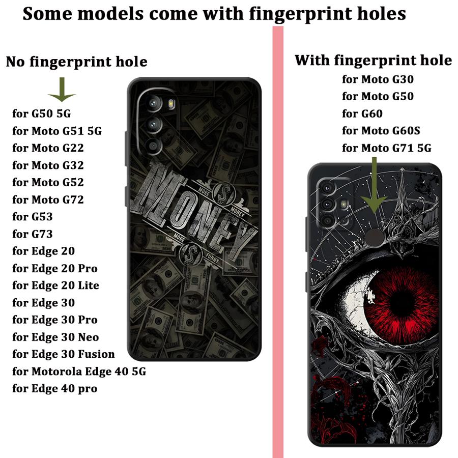 Handyhülle für Motorola Moto Edge 20 Pro 30 Lite G51 G73 G52 G60s G71 G22 Edge40 G50 G32 G53 G30 Gotisches Muster