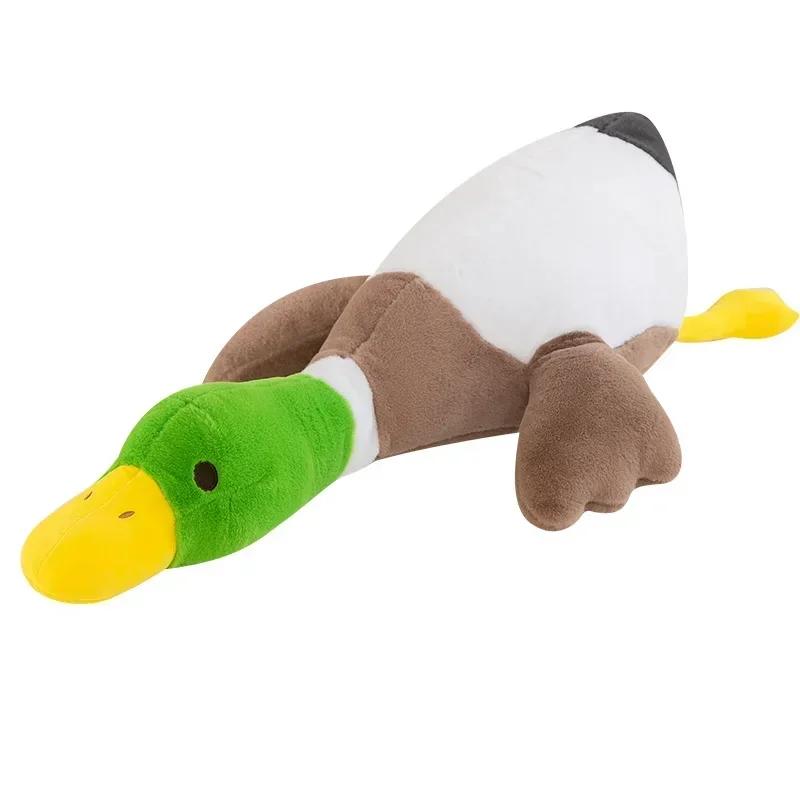 75cm 100cm Stuffed Animal Cute Mallard Plushie Goose Home Decor Lifelike Green Duck Plush Toys Pillow for Kids Birthday Gifts