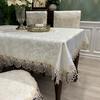 Tovaglia Rettangolare Ricamo di Lusso Pizzo Copritavola Rotondo Floreale Elegante Grembiule da Tavola Tovaglia da Pranzo Bandierina da Tavola Asciugamani
