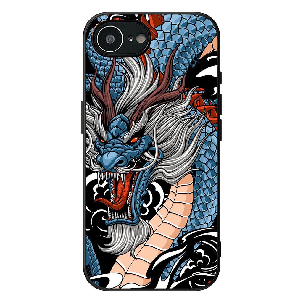 Black Dragon Chinese Loong Cover for Motorola Moto G82 G20 G22 G23 G32 G9 G8 G7 Power Plus G41 G52 G30 G71 E22 E13 E20 E32 Case