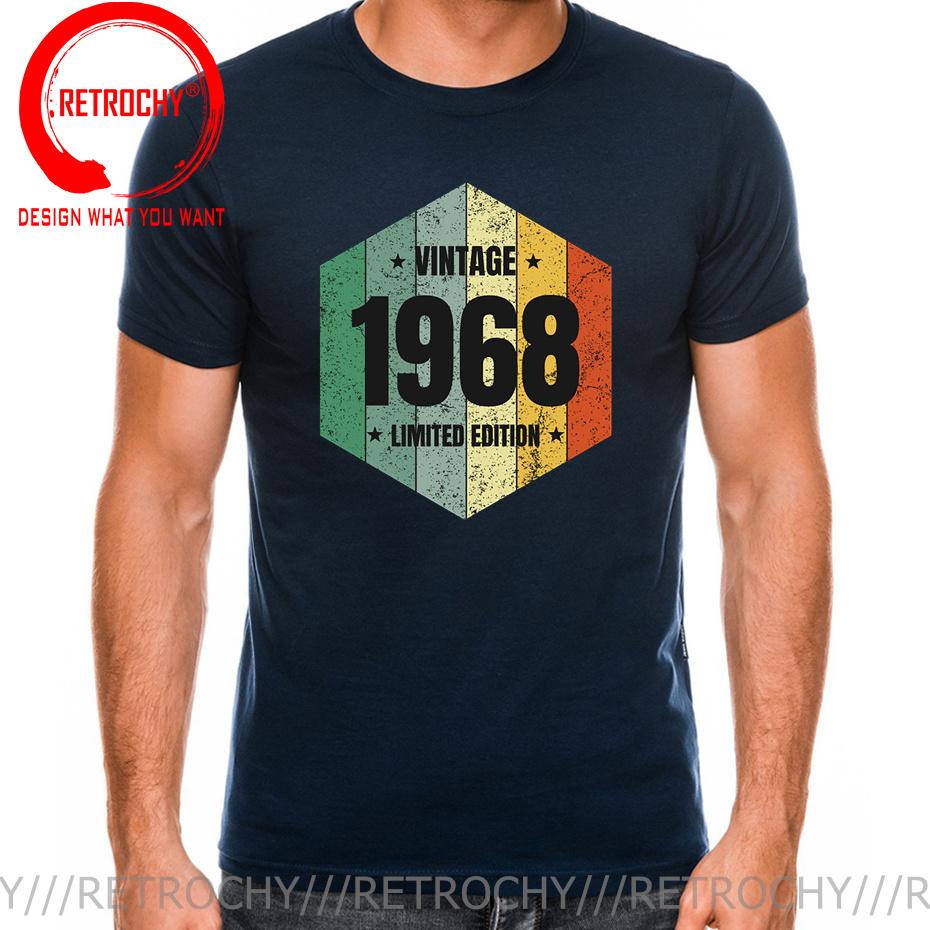 Vintage 1968 Classic 50 Years Old Birthday T Shirt Made in 1968 50Th Birthday Tshirt Father Day Present Born in 1968 Tee Shirt