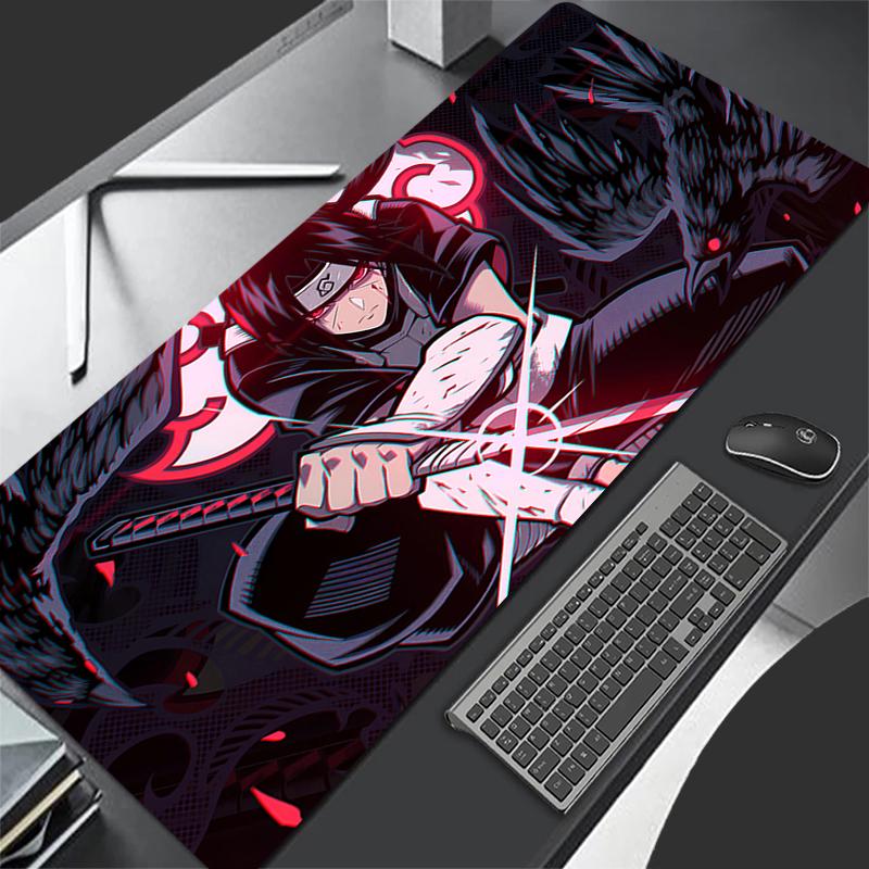 Popular Mouse Pad Naruto Itachi Uchiha Gamers Decoracion Gamer Desk Mat Xxl Mousepad Laptop Accessories Varmilo Keyboard Carpet