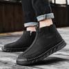 Herren Stiefeletten Plüschschuhe Freizeitschuhe Herbst und Winter Übergröße 39-46