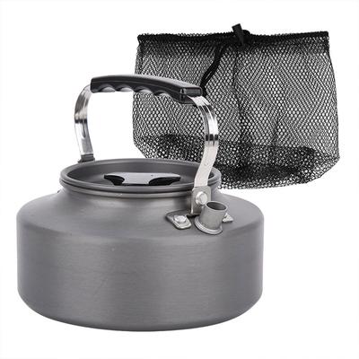 Ceainic de camping în aer liber de 1,1 L, ceainic din aluminiu, tigaie de călătorie, ceainic, oală de cafea, veselă de bucătărie, pentru drumeții, camping, rucsac
