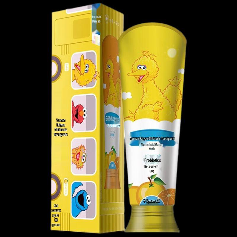 Yunnan Baiyao Probiotic Fluoride-Free Children's Toothpaste (3-6 Yrs) Orange Flavor