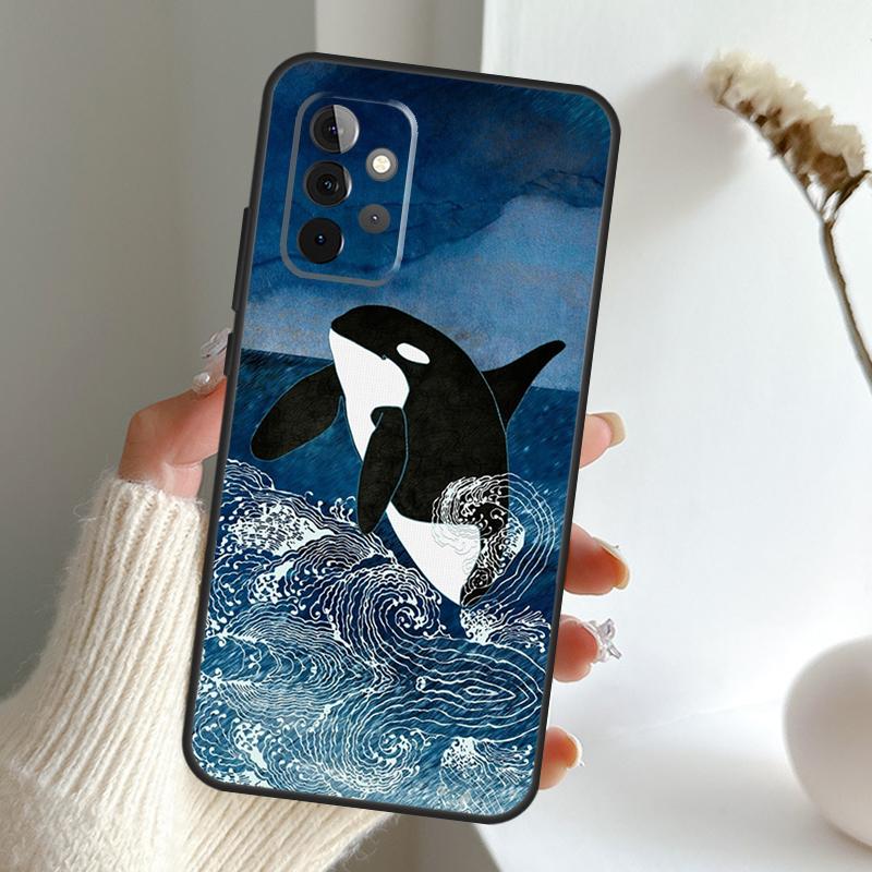 Killer Whale Case For Samsung Galaxy A16 A26 A36 A56 A55 A35 A15 A54 A34 A14 A52 A32 A12 A13 A33 A53 A17