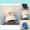 Trendy M Beige Letter Soft Brim Baseball Hat For Women Summer Sunshield