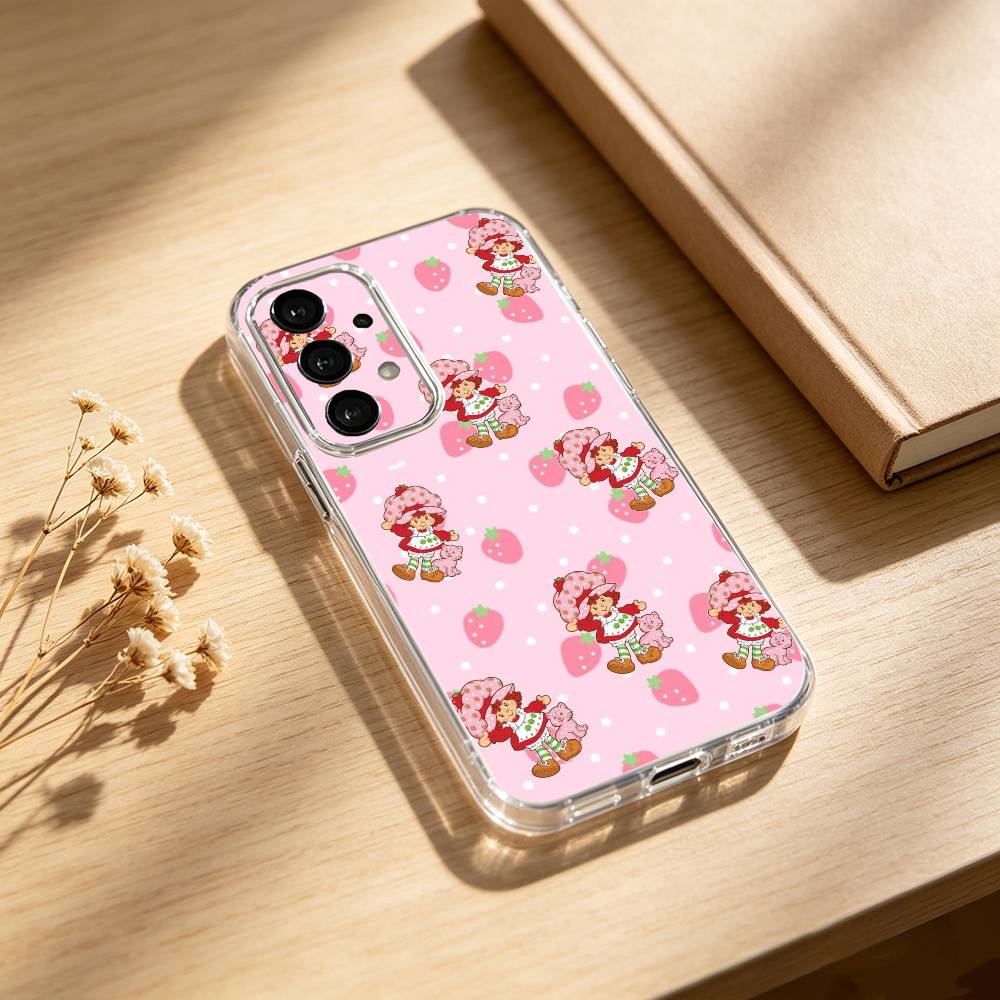 S-Strawberry S-Shortcake Wave Phone Case For Samsung S25,24,21,22,23,30,Ultra,20,Plus,Fe,Lite,Note Transparent Cover