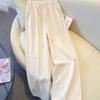 Women’s Red Wide-Leg Spring 2026 Casual Sport Pants – Loose, Lazy, and Trendy Hot Style