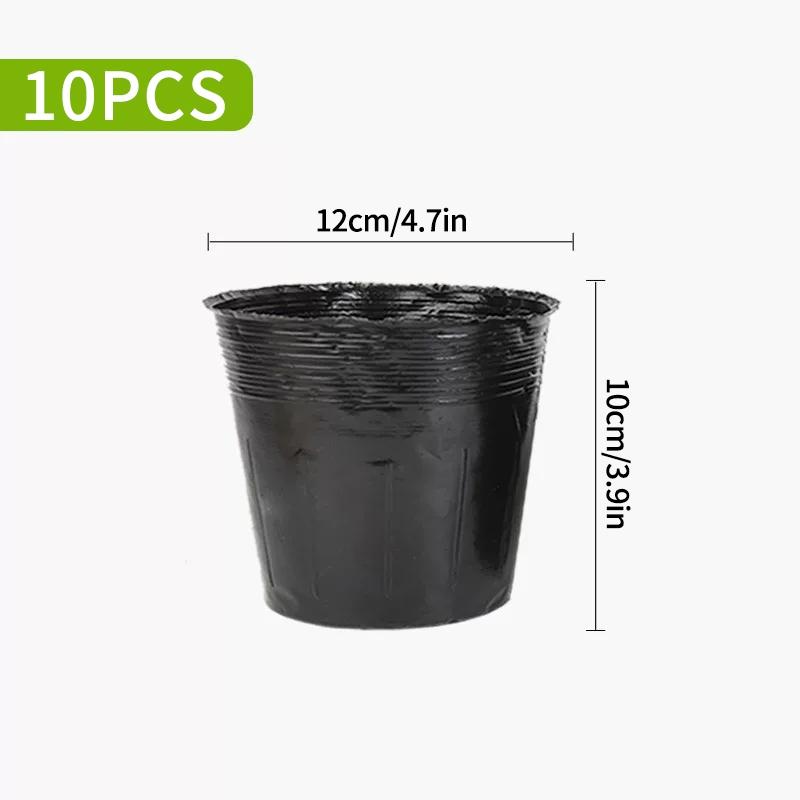 100/50Pcs Plants Nursery Pots Plastic Seeds Starter Pots W/ Holes Garden Plant Pot For Succulents Seedling Cutting Transplanting