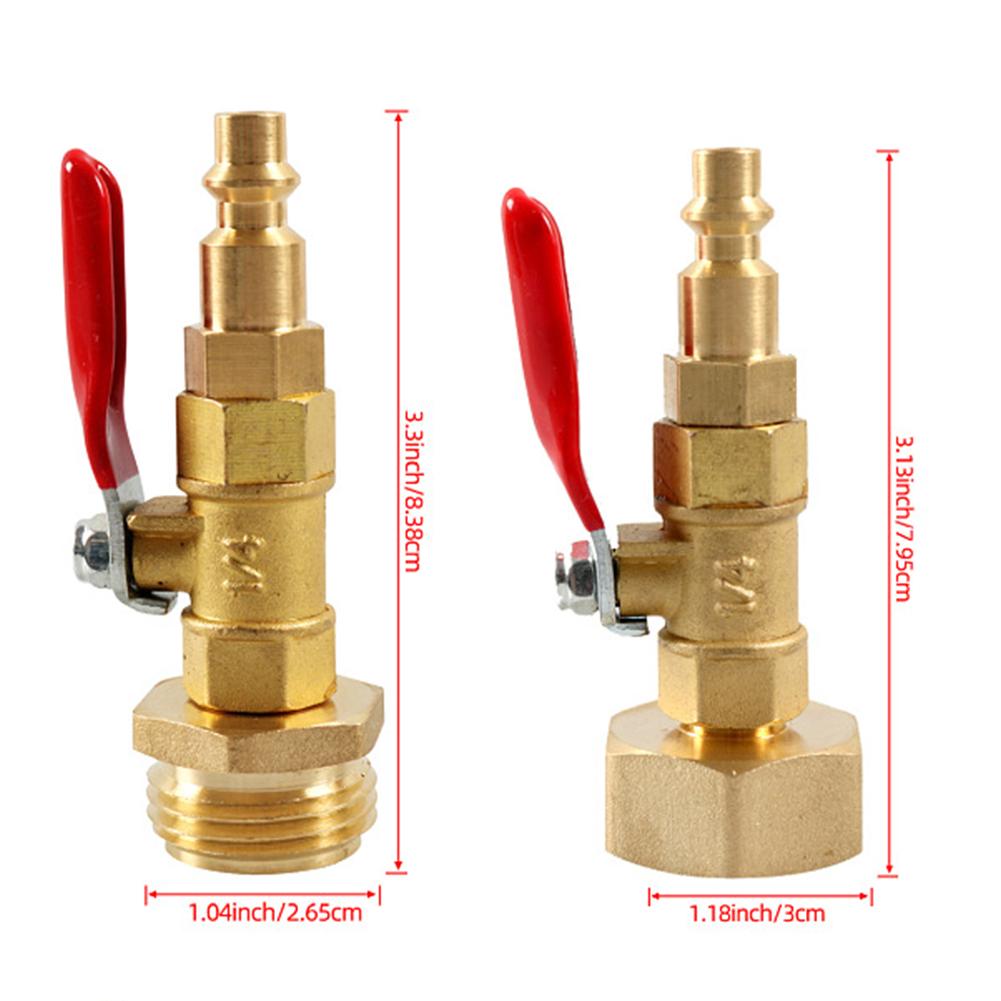 1 Set High Pressure Washer Gun Ball Calve Water Switch Copper Pipe Joint Nozzle Valve Plug Fittings 3/4 Male And Female Thread