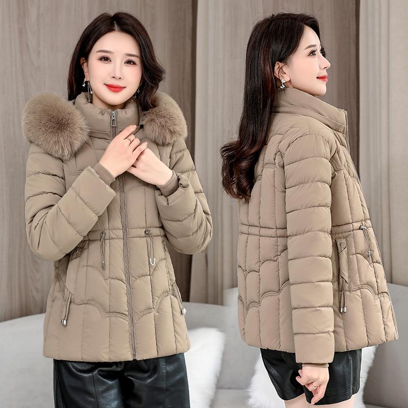 Winter Down Jacket Women Parkas Fashion High-Quality Warm Cotton Padded Coat Ladies Short Overcoat Hooded Overwear Tops