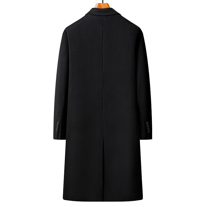 FAPAI Men's Two-in-One Sheep Wool Long Overcoat