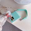 Pastel Crocodile Embossed PU Leather Mirror Bracket Phone Case for SamSung Galaxy Z Flip 8 7 6 5 Hand Wrist Strap Protect Cover