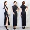 Cheongsam Long Length Sexy Cheongsam Dress Lace Cheongsam Dress Deep Slit Cheongsam Halloween Cheongsam Dress Accentuates Your Sexy Figure Beautiful
