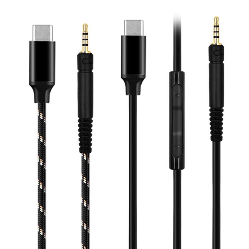 Durable Cable Compatible for HD518 HD558 HD569 HD579 HD598 Headphones Cord Nylon/TPE Wire Improve Your Listen Experience