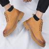 Martin boots men's 2025 new Chinese British style casual thick-soled retro tooling rhubarb boots tide 2025