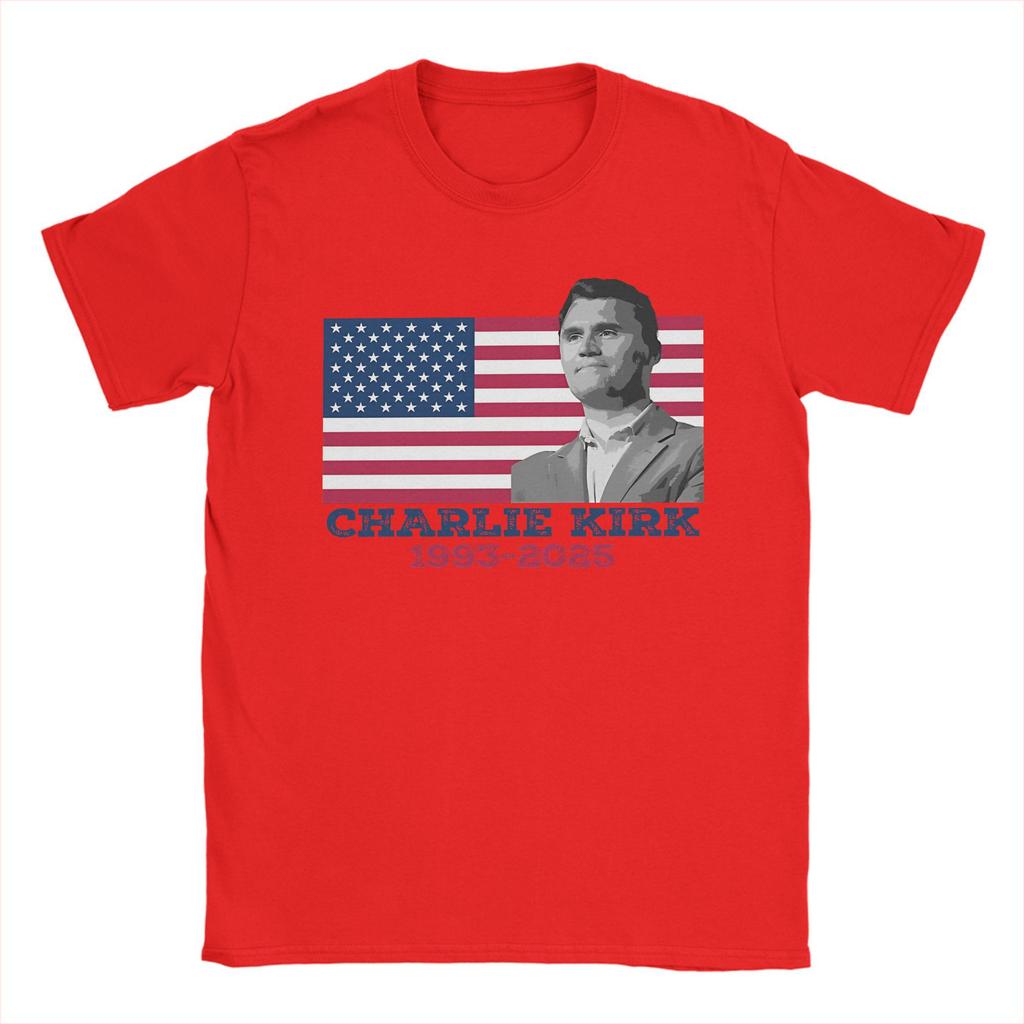 Charlie Kirk 1993-2025 T Shirt Adult Y2K Fun Cotton T-Shirts Summer O-Neck Fashion Tees Print Plus Size Tops
