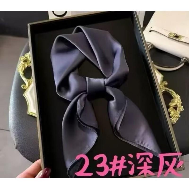 Foulard Quadrato 70cm in Raso Imitazione Seta Tinta Unita Donna Elegante Semplice Versatile per Collo Fascia Decorativa