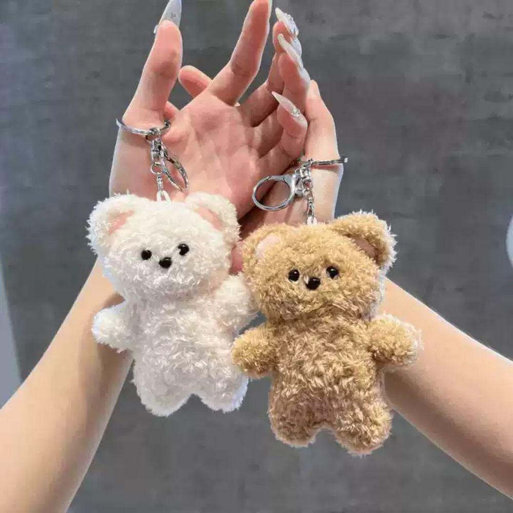 Magnetic Cartoon Bear Key Chain Cartoon Bear Plush Pendant Magnetic Bear Pendant Unisex