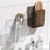 Plastic Wall Mount Organizer Storage Box Container Bin for Dorm Bathroom and Office Phone Holder Basket