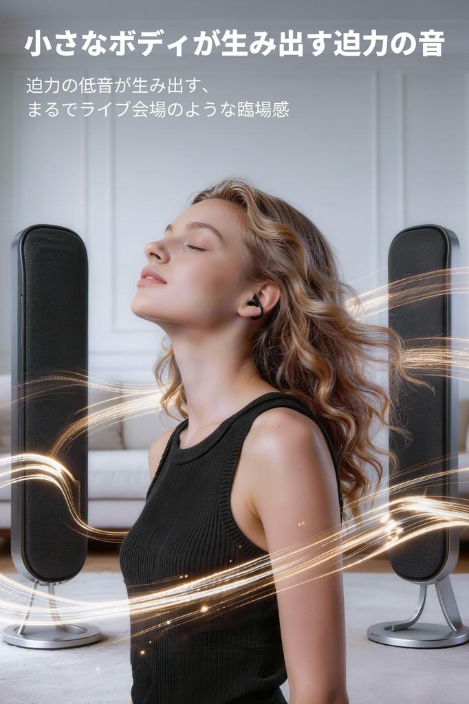 SOUNDPEATS Ear Cuff Earphones Bluetooth Wireless Earphones Superb Sound A New Dimension of Listening Open Earphones with Bluetooth Sound AI Noise
