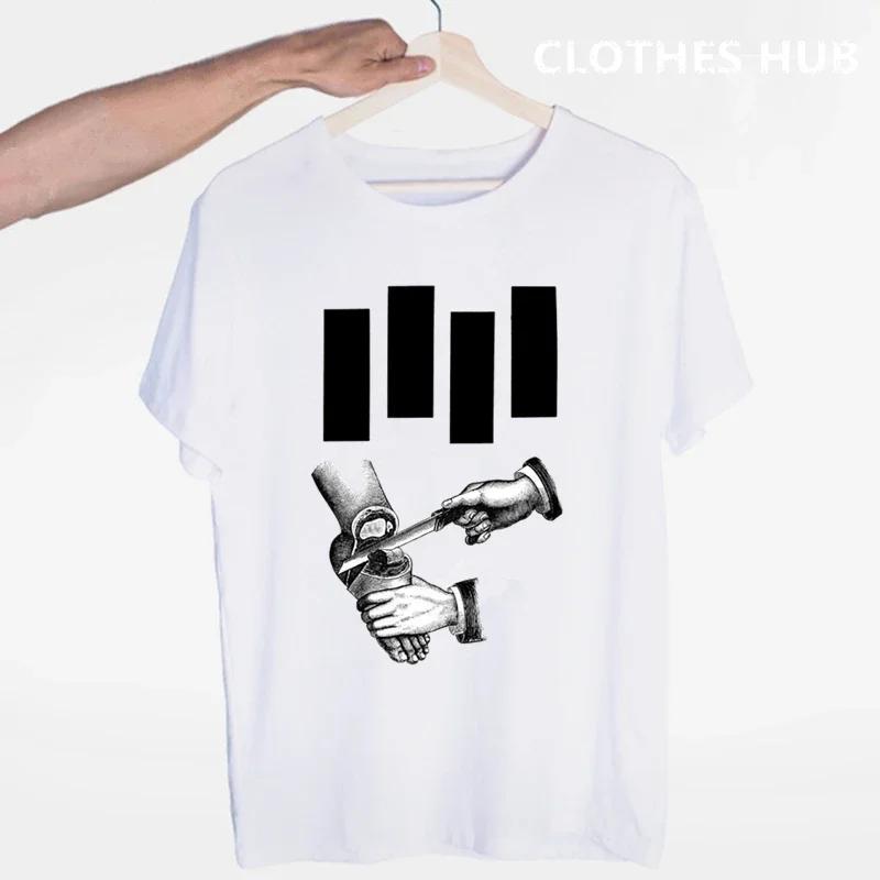 Black Flag T-shirt Summer O-Neck Short Sleeve Punk Rock Band Henry Rollins Large Bars Tshirt