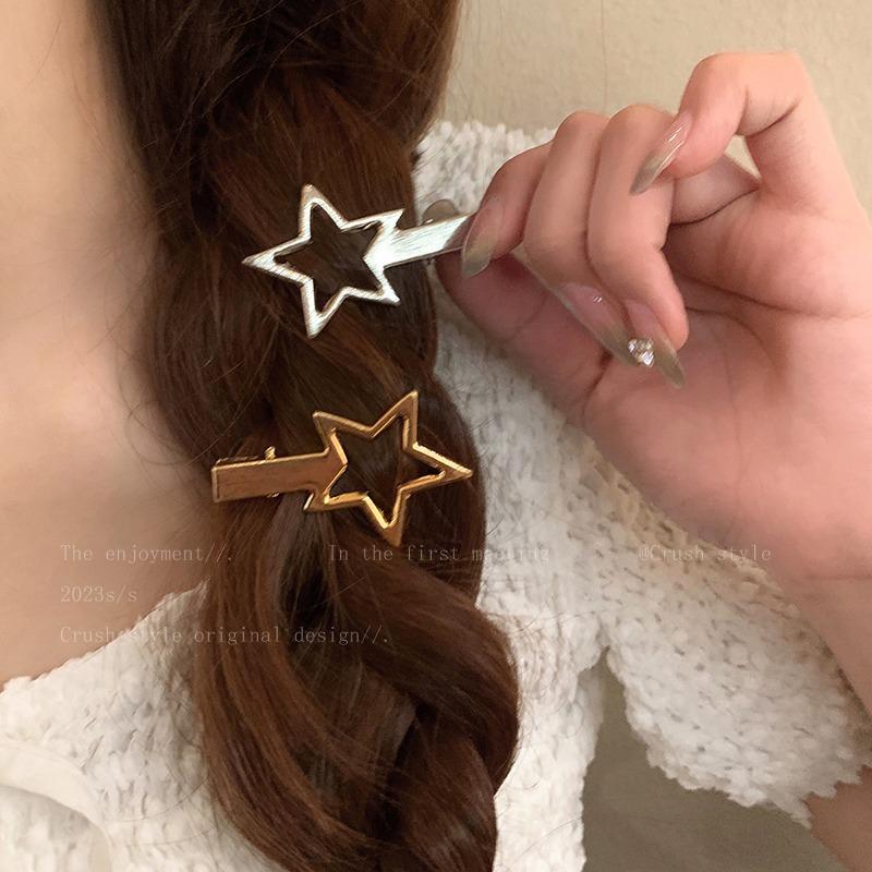 Geometric Star Metal Hairpins Women Girls Kids Hair Clips Pins Barrettes Accessories Hairgrips Headdress Headwear Ornament